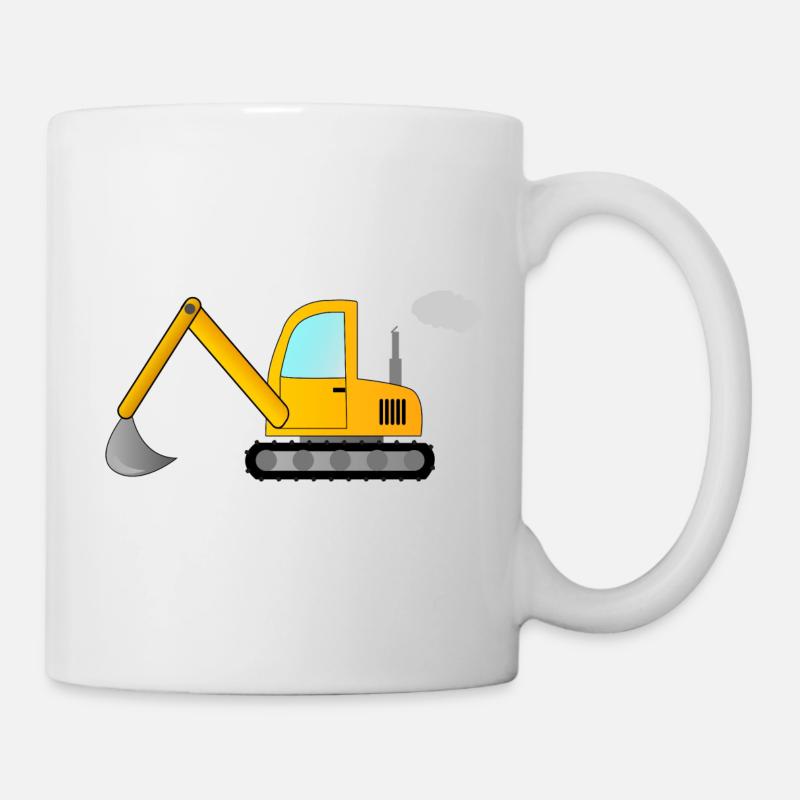 Excavatrice - Mug blanc - blanc
