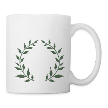 Kranz grün - Tasse - Weiß - Rechts