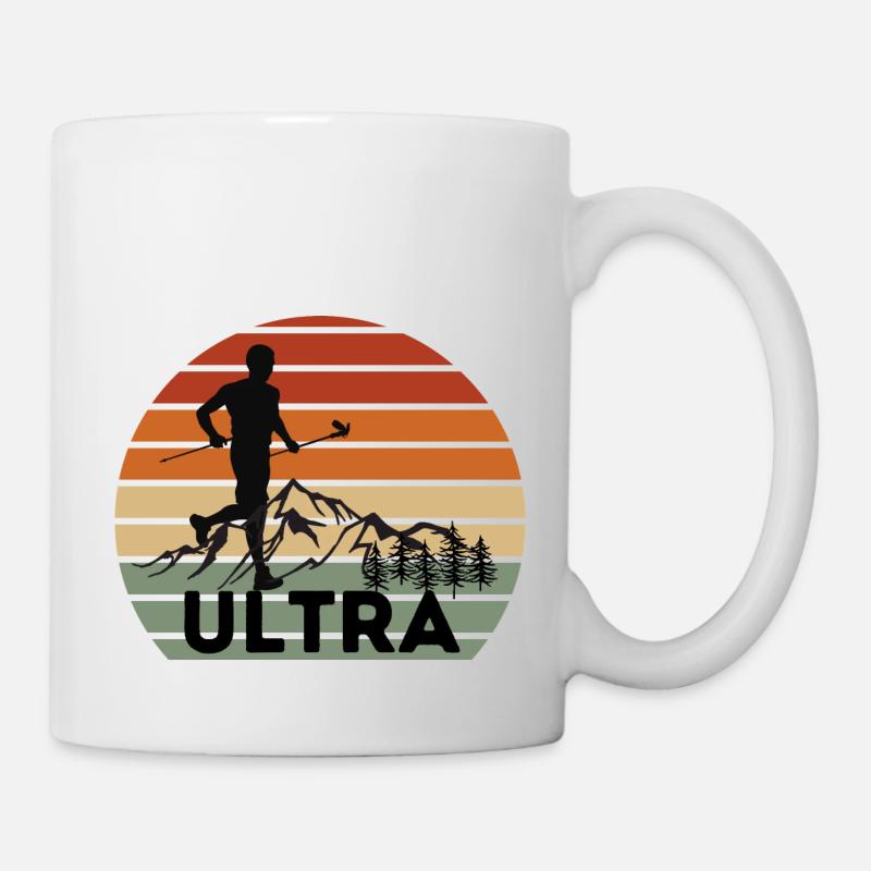 Ultra Trail Runner Coucher de soleil - Mug blanc - blanc
