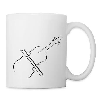 Violin / Violin Line Art - Minimalist - Mug - white - Right