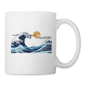 Kanagawa Waves Aesthetic Japanese Art Great Wave - Mug - white - Right