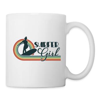 Retro Surfer Girl Surfboarder Surfen Surfen Surfen - Tasse - Weiß - Rechts