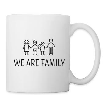 We are family dad mom boy girl - Mug - white - Right