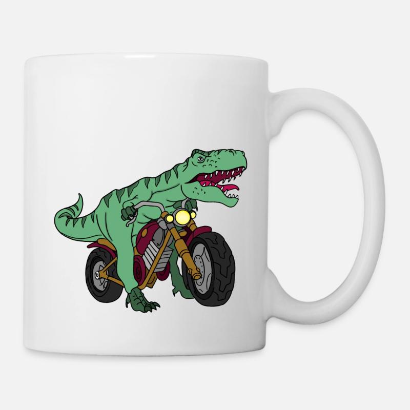 Moto dinosaure - Mug blanc - blanc