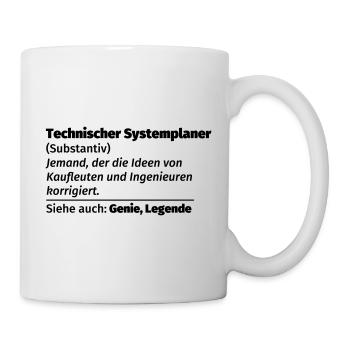 Technischer Systemplaner Definition - Tasse - Weiß - Rechts