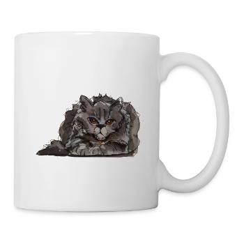 Fiese Katze - Tasse - Weiß - Rechts