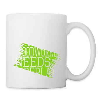 sexy carpenter tshirts chop wood - Mug - white - Right