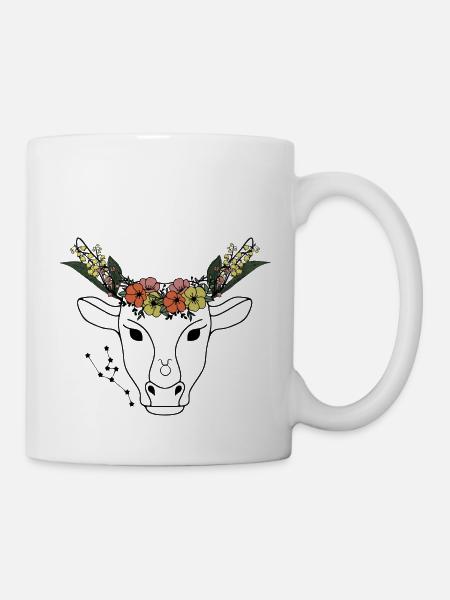 Zodiac Flower Retro - Mug - white