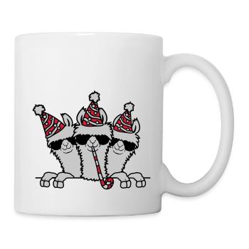Party Lamas Geburtstag feiern - Tasse - Weiß - Rechts