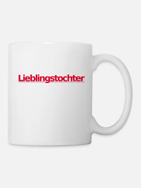 Lieblingstochter rosa - Tasse - Weiß