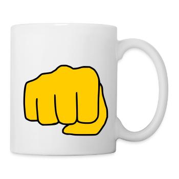 Emoji Fist Sketch Couleur - Mug blanc - blanc - Droite