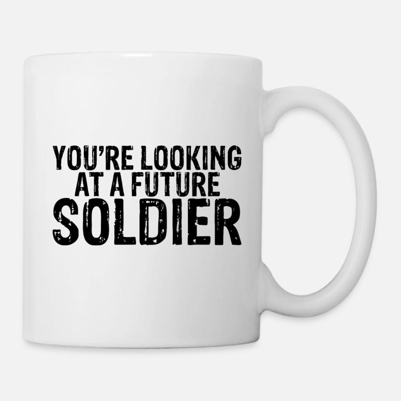 Vous regardez un futur soldat - Mug blanc - blanc