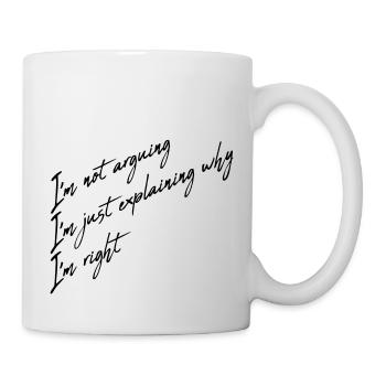 Je ne discute pas - Mug blanc - blanc - Droite