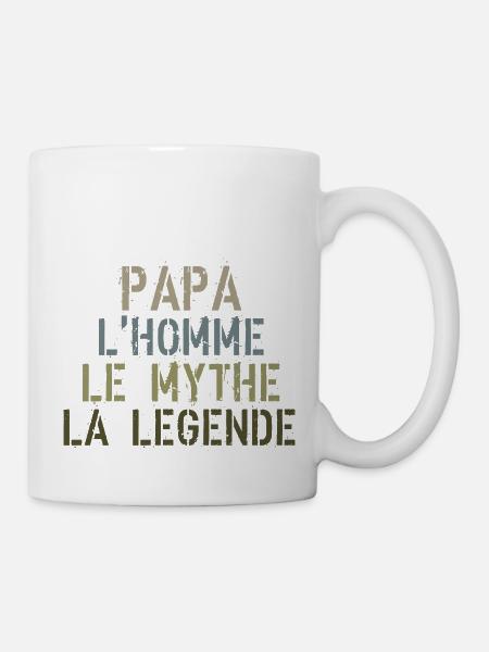 Papa l'Homme le Mythe la Légende - Mug blanc - blanc