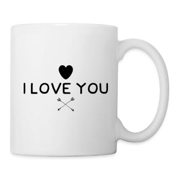 Je t'aime - Mug blanc - blanc - Droite