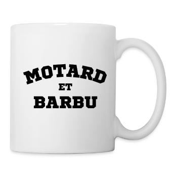 Motard et Barbu - Mug blanc - blanc - Droite