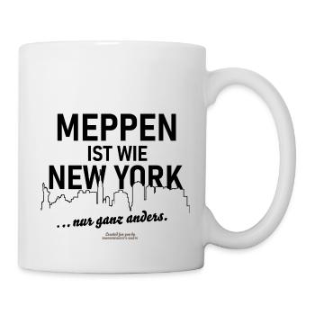 Meppen ist wie New York - Tasse - Weiß - Rechts