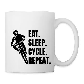 Bicycle Mountain Bike Cycling Cycling Tour Cycling - Mug - white - Right