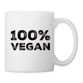 100% Vegan - Tasse - Weiß - Rechts