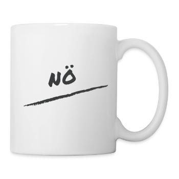 nö T-shirt Geschenk für Männer, Frauen und Kinder - Tasse - Weiß - Rechts
