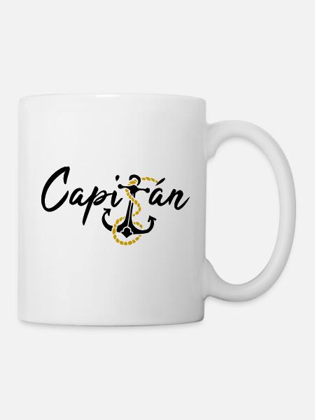 Capitán Kapitän spanisch Boot segeln Geschenk - Tasse - Weiß