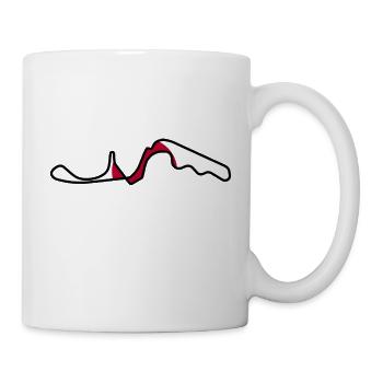 Japan Rennstrecke mit Flagge - Tasse - Weiß - Rechts