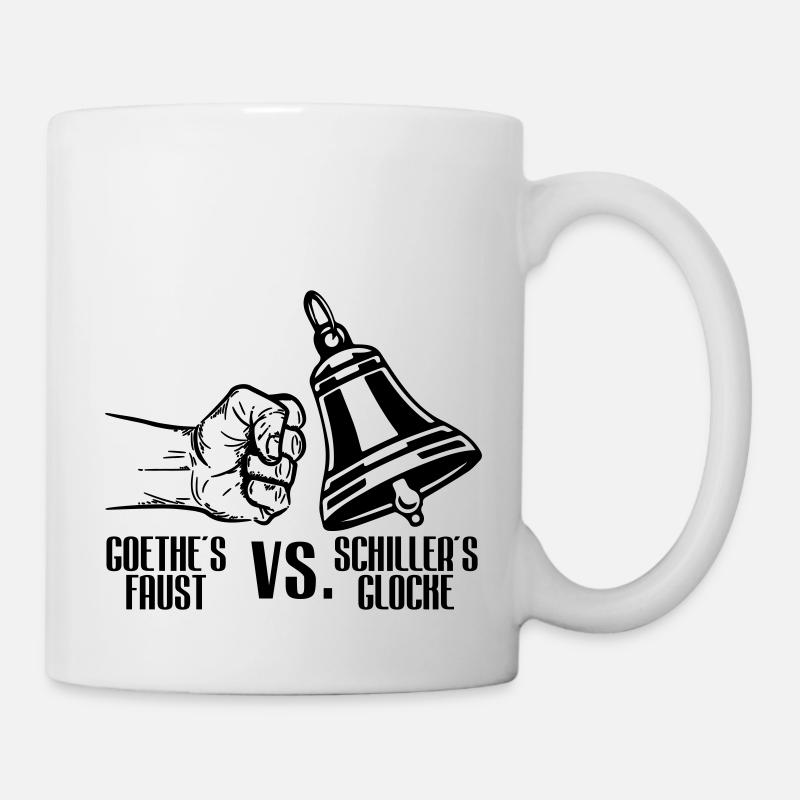 Farbe änderbar | Goethe vs. Schiller - Tasse - Weiß