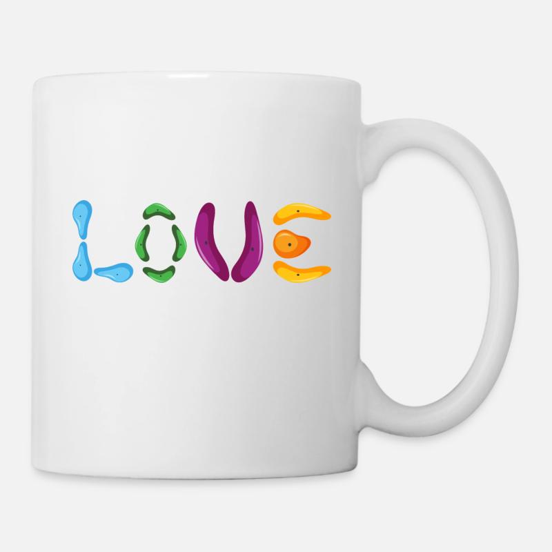 bouldern boulderfelsen freiklettern kletterliebe - Tasse - Weiß