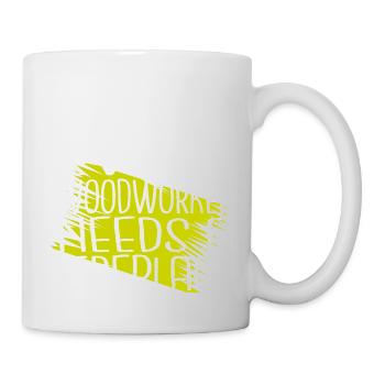 felling carpenter joke hobbyists - Tasse - Weiß - Rechts