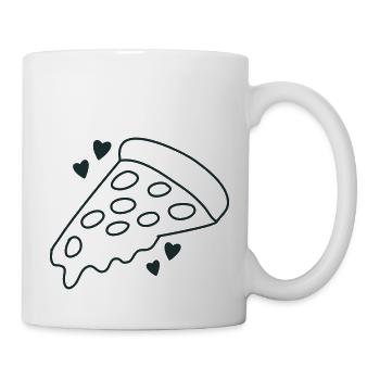 Peperonischeibe mit Liebesherzen - Tasse - Weiß - Rechts