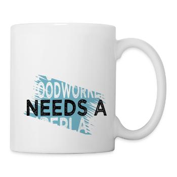 apprentice tree feller quote woodworking badge - Tasse - Weiß - Rechts