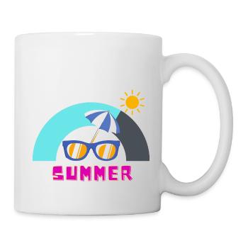 Sonniger Sommer und Freizeit - Tasse - Weiß - Rechts
