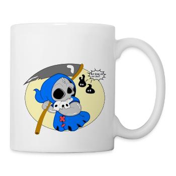 Schnitter-Schädel - Tasse - Weiß - Rechts