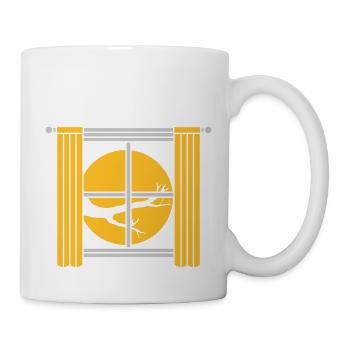 Zuhause Aussicht Mond Nacht - Tasse - Weiß - Rechts