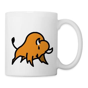 Logo du bison - Mug blanc - blanc - Droite