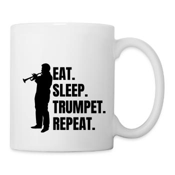 Trompete Musiker lustiger Instrument Musik Spruch - Tasse - Weiß - Rechts