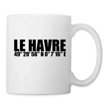 Le Havre Coordinates - Mug - white - Right