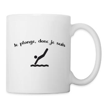 Je plonge donc je suis - Mug blanc - blanc - Droite