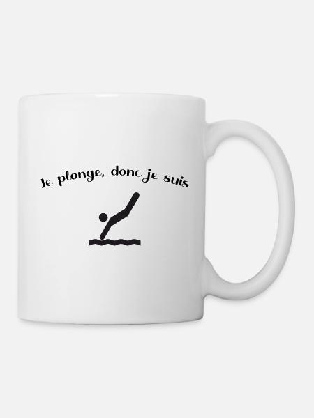 Je plonge donc je suis - Mug blanc - blanc