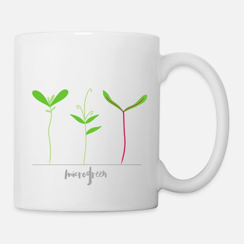 Mikrotriebe - Microgreen - Tasse - Weiß