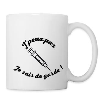 J peux pas je suis de garde infirmièr(e) ! - Mug blanc - blanc - Droite
