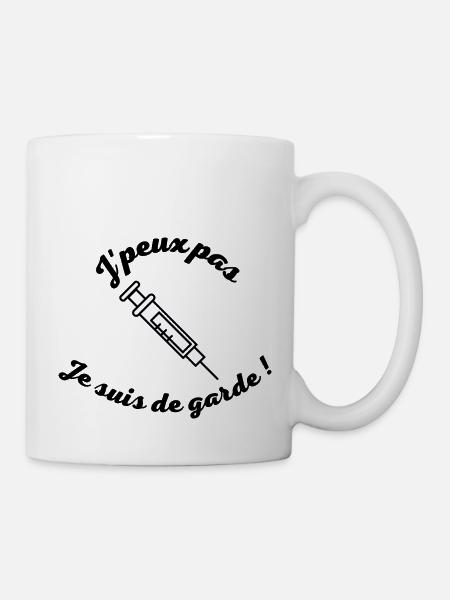 J peux pas je suis de garde infirmièr(e) ! - Mug blanc - blanc
