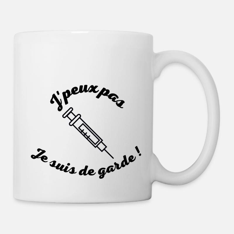 J peux pas je suis de garde infirmièr(e) ! - Mug blanc - blanc