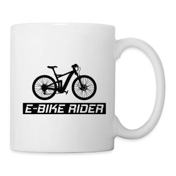 E-Bike Electric-Bike E-Cyclist Bicycling Rider - Mug - white - Right