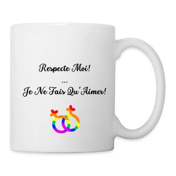 Je ne fais qu'aimer - Mug blanc - blanc - Droite