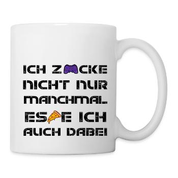 Gaming Spruch Zocker Ich zocke nicht nur - Tasse - Weiß - Rechts