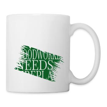 carpenter saw sayings - Mug - white - Right
