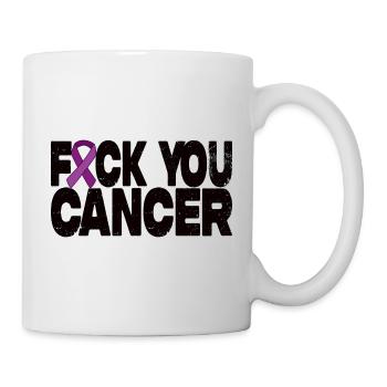 Fuck You Cancer - Purple Bow - Mug blanc - blanc - Droite