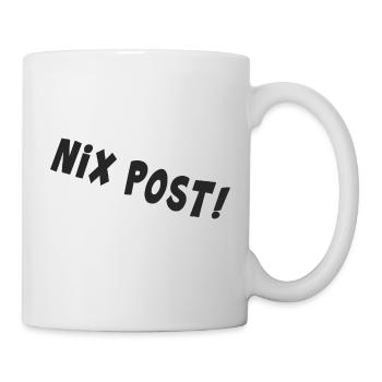 post postbote flaschenpost "nix post" - Tasse - Weiß - Rechts