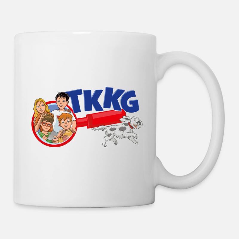TKKG Junior Logo Die Bande Mit Oskar Und Lupe - Tasse - Weiß